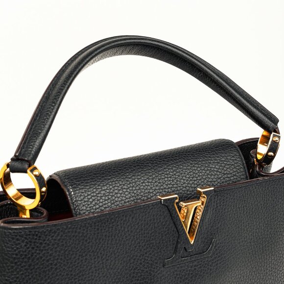 Louis Vuitton Capucines MM Black Taurillon Leather Satchel - Picture 6 of 14